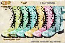[SEW] FP Tex MI87115 Women's Combat Boots Rose