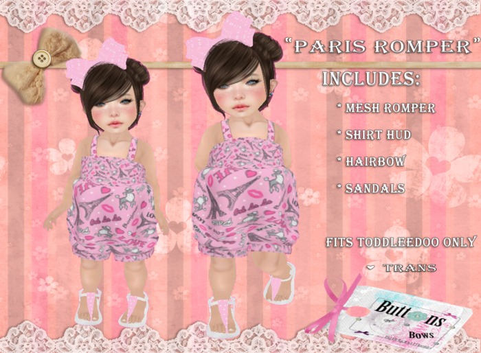 :BB: Paris Romper ToddleeDoo only