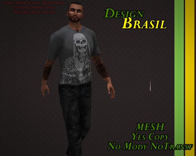 - Design Brasil -Skull shirt
