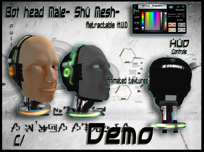 Bot head Male- Shu Mesh-DEMO 
