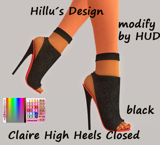 Claire High Heels closed black
