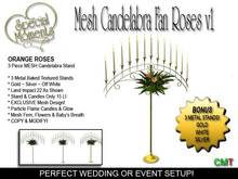 Mesh Candelabra Fan Style 3 Piece Set V1