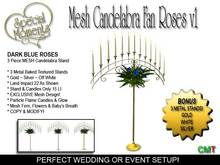 Mesh Candelabra Fan Style 3 Piece Set V1
