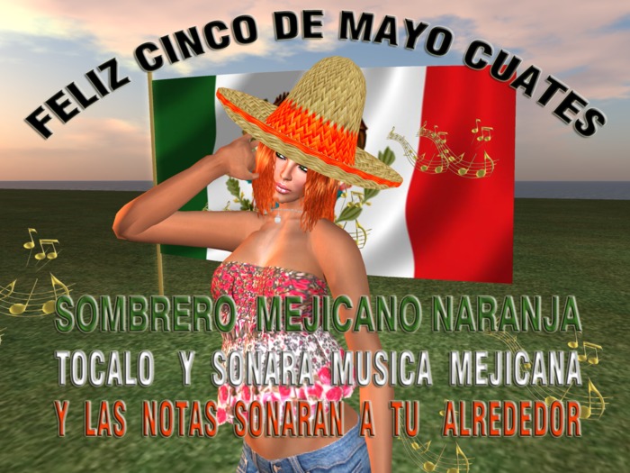 SOMBRERO MEJICANO NARANJA