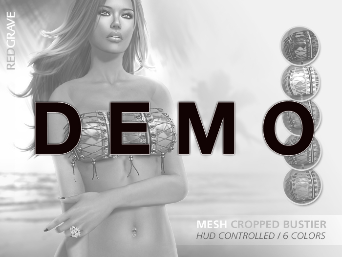 Demo MESH - Corded Bustier (unrigged) - REDGRAVE
