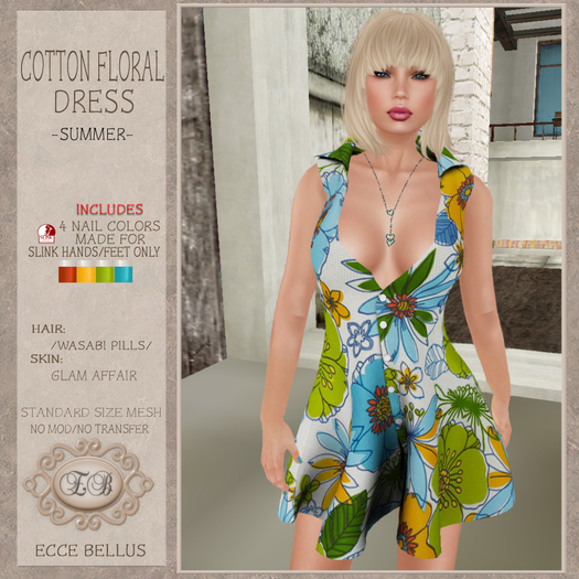 .:Ecce Bellus:. Cotton Floral Dress(Summer)