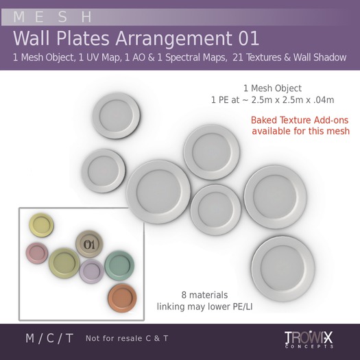 Trowix - Wall Plate Arrangement 01 Mesh Pack