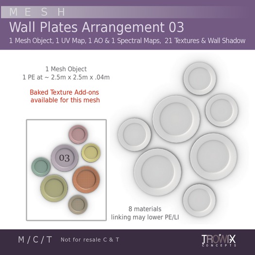 Trowix - Wall Plate Arrangement 01 Mesh Pack