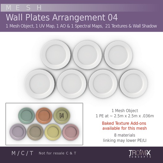 Trowix - Wall Plate Arrangement 01 Mesh Pack