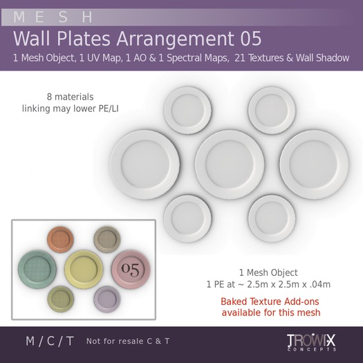 Trowix - Wall Plate Arrangement 01 Mesh Pack