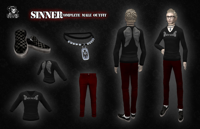 [HR]Sinner - Complete Male Outfit (boxed)