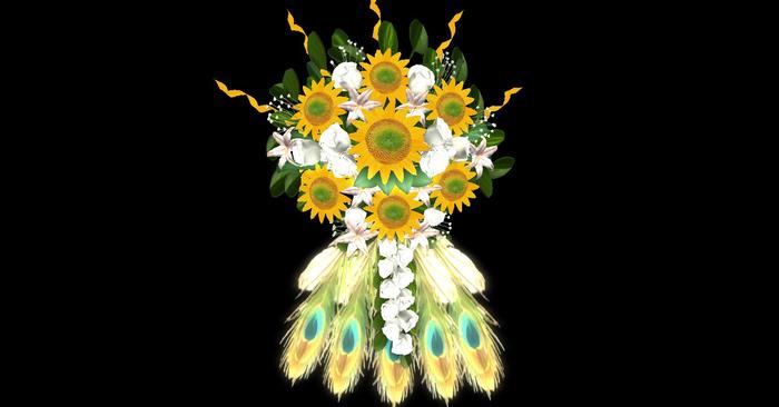 Sunflower/Spring brides bouquet box