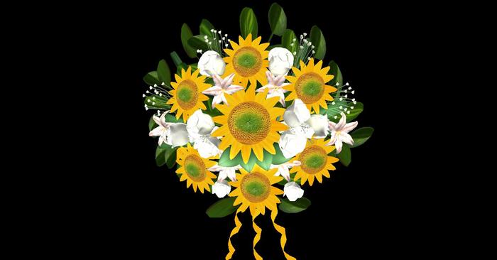 Sunflower Spring maids bouquet