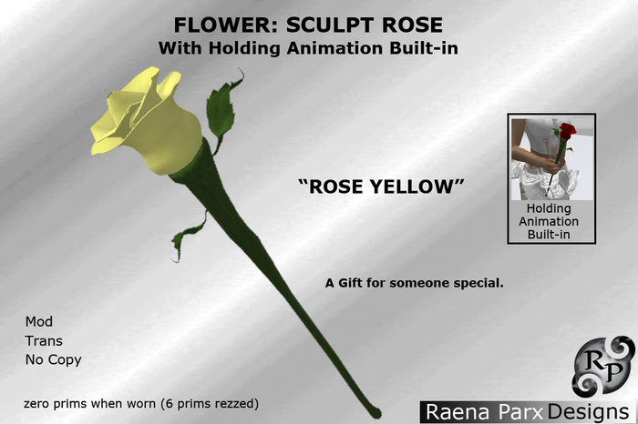 SCULPTED FLOWER 01 - WITH TEXTURE ANIMATION - SIZE LARGE - *RPD*