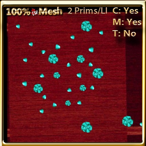 LW_ Rug with Roses Red Light Blue