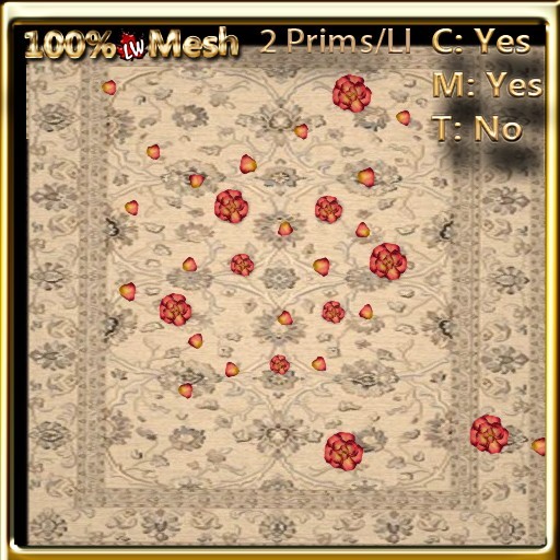 LW_ Rug with Roses Cream Orange