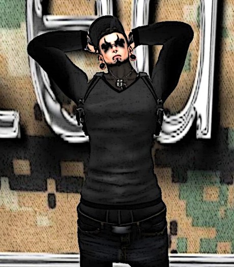 Gray Mesh V neck (Boxed)