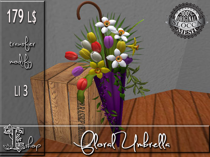 Home Decoration - Floral Umbrella MT