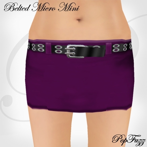 PopFuzz - Violet Belted Micro MIni Skirt