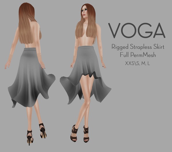 VOGA Custom Mesh - Rigged Strapless Skirt Full Perm