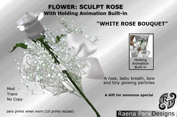 SCULPTED FLOWER 01 - WITH TEXTURE ANIMATION - SIZE LARGE - *RPD*