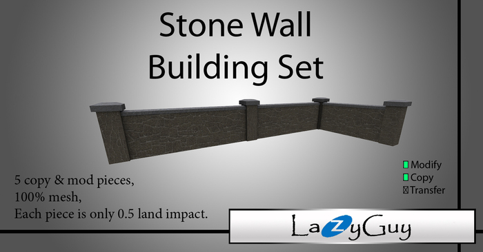 LazyGuy - Stone wall set
