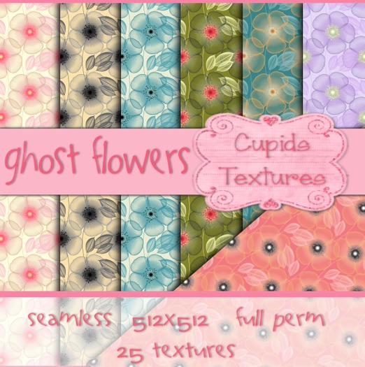 *Cupids Textures * 25 GHOST FLOWERS