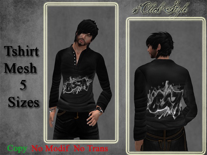 "n'Click Style" Tshirt Poker Skull1 Mesh