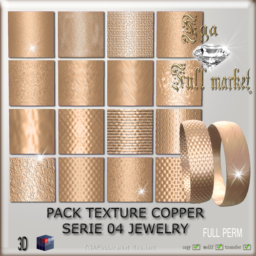 PACK TEXTURE COPPER SERIE 04 JEWELRY