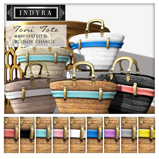 {Indyra} Toni Straw Totes