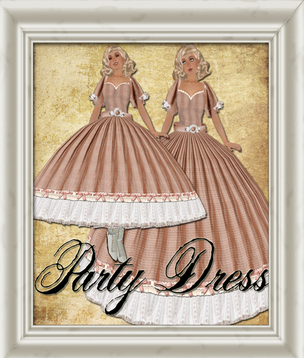 Shabby Chic Party Dress Updated - Resizeable Vintage Dress 