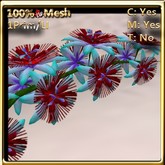 LW_ Passifloras / Passion Flowers Light Blue Red