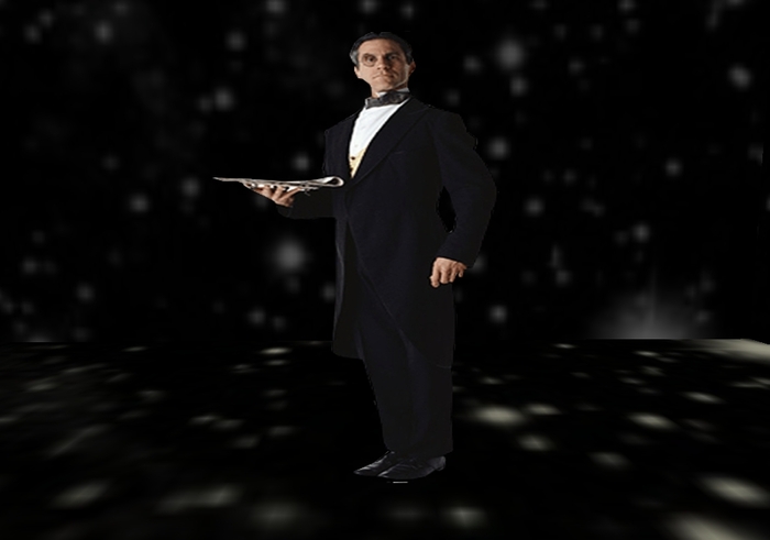 Second Life Marketplace - Butler figure stand up cutout staff