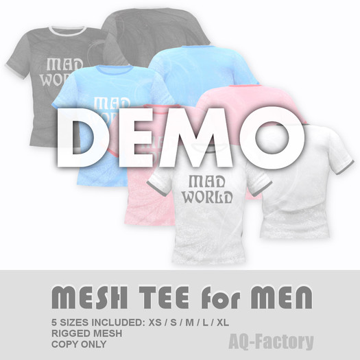 *AQF* Mesh Mens Tee MadWorld DEMO