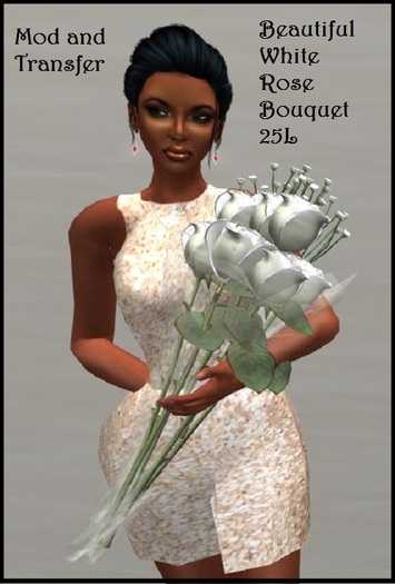 White Roses Flower Bouquet Gift 10L