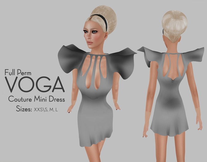 VOGA Custom Mesh - Rigged Couture Mini Dress Full Perm