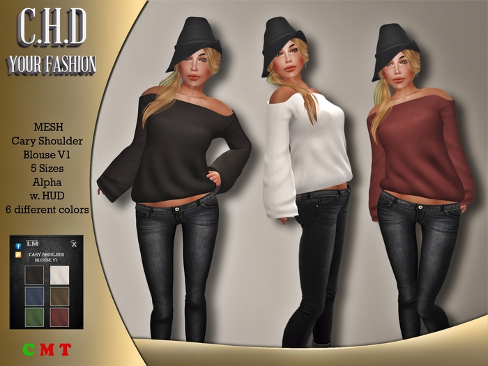 [C.H.D] Cary Shoulder Blouse V1