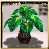 LW_ Caladium Vase Bright Green