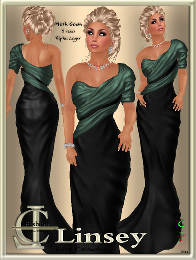 .:LC:. Linsey - Mesh Gown - black/green