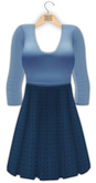 !Rebel Hope - Becky Mesh Dress Blueberry