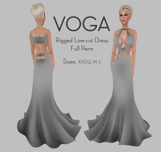 VOGA Custom Mesh - Rigged Low-cut Dress Full Perm
