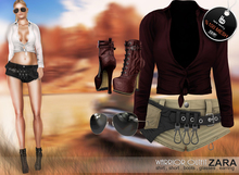Bens Boutique - Warrior Outfit ZARA (cream bordeaux)- %100 mesh