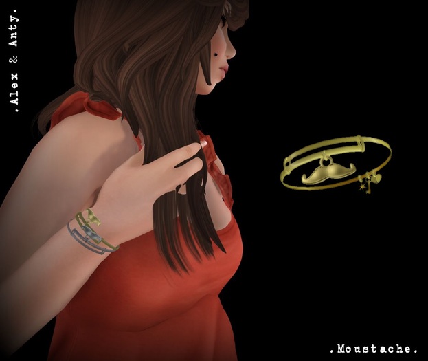Alex & Anty - Moustache - Gold