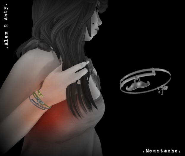 Alex & Anty - Moustache - Silver