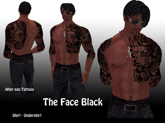 The face black Tattos