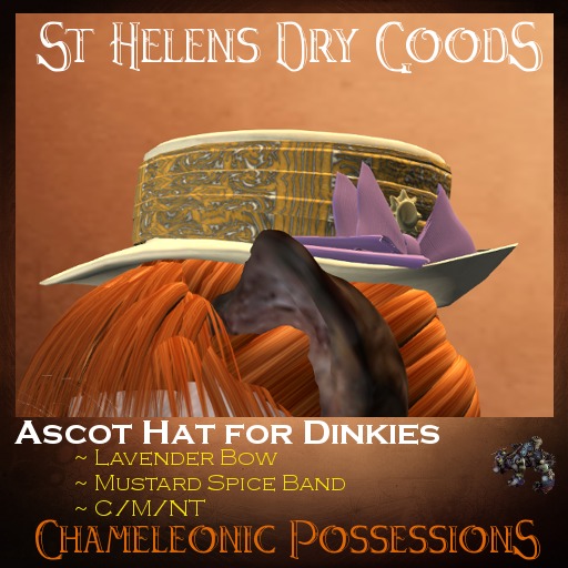 @LC@ Royal Wedding Hat for Dinkies and Tinies - Lavender/Mustard