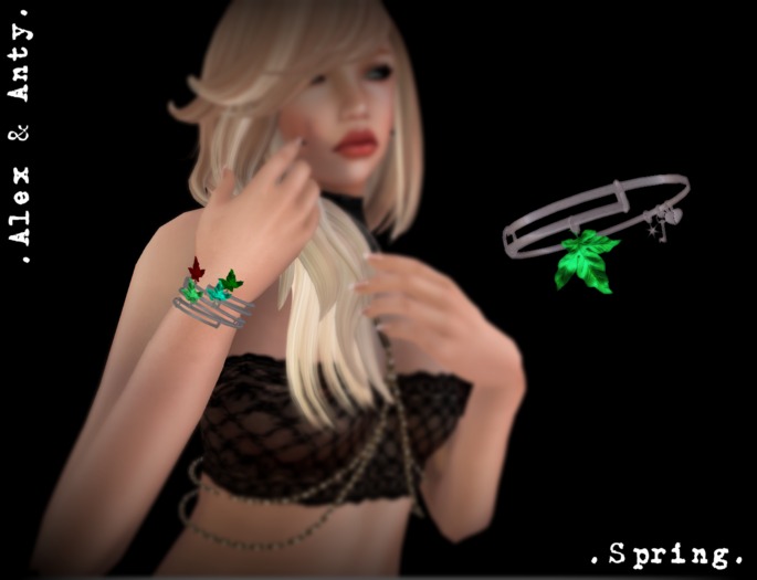 Alex & Anty - Spring Leaf Bracelet - Silver