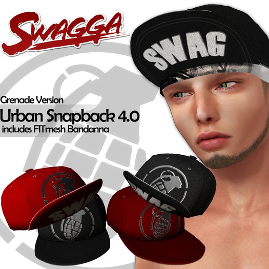 Second Life Marketplace - [SWaGGa] Urban Snapback 4.0 - Grenade with ...