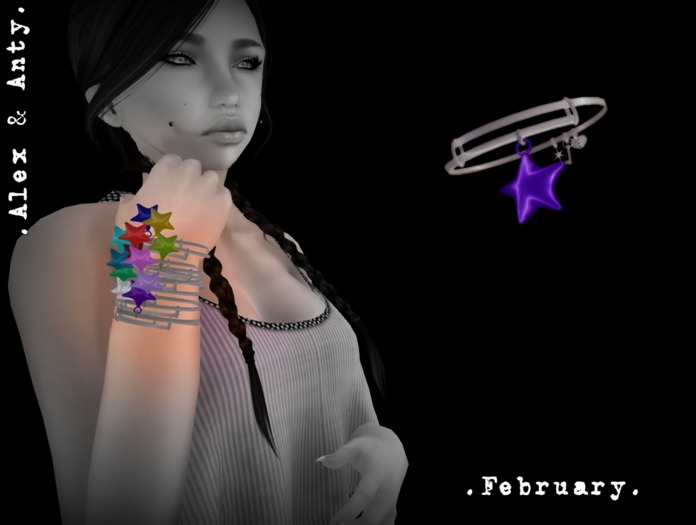 Alex & Anty - February Star Silver - R forearm