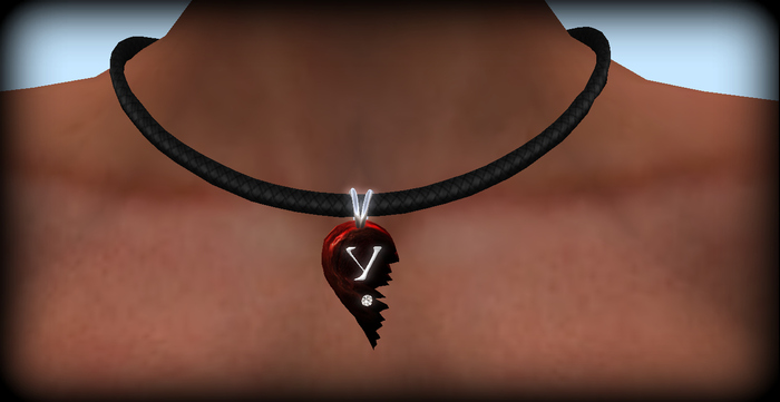 NB Half (R) Red Heart necklace Y